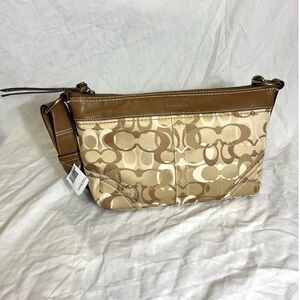 Coach Signature Jacquard & Leather Crossbody